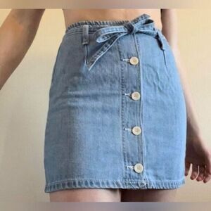 EUC PacSun Women’s Denim Jean Mini Skirt Button Down - Size 26